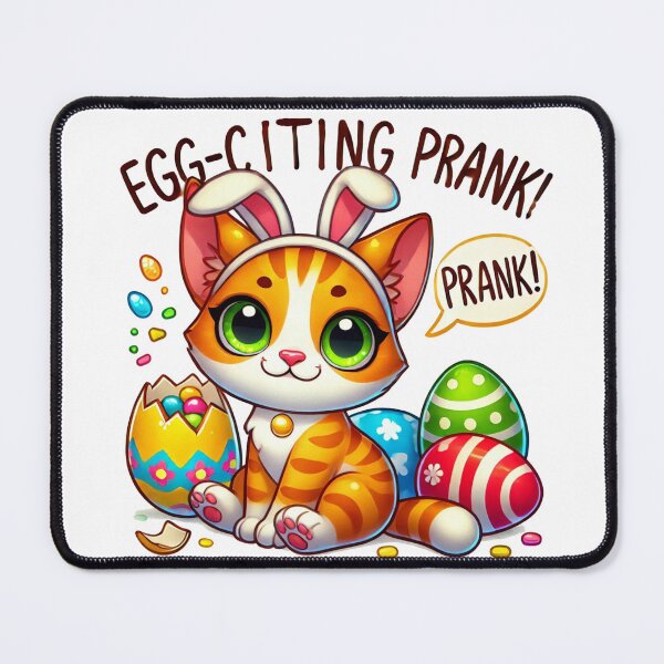 Item preview, Funny Easter Prank Cat with Egg designed and sold by ZepGiftShop.