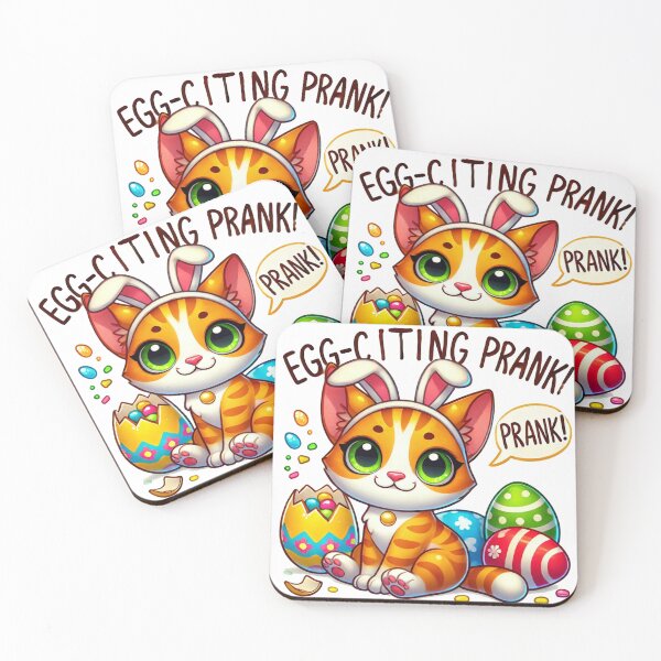 Item preview, Funny Easter Prank Cat with Egg designed and sold by ZepGiftShop.