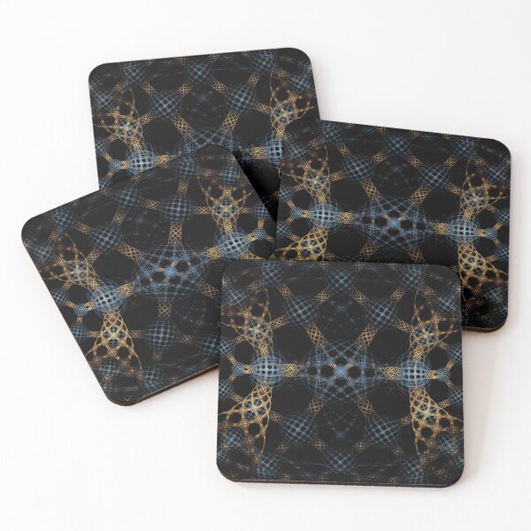 Item preview, Stellar Web: The Fractal Grid of Azure and Amber designed and sold by bloorose.