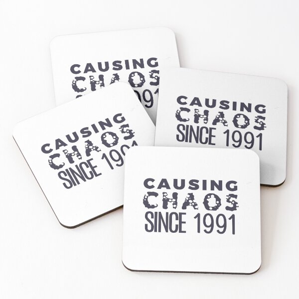 Item preview, Causing Chaos Since 1991 Cool 34th Birthday Gift Funny 34 Year Old Bday Gifts for Men Women designed and sold by BCNDesign.