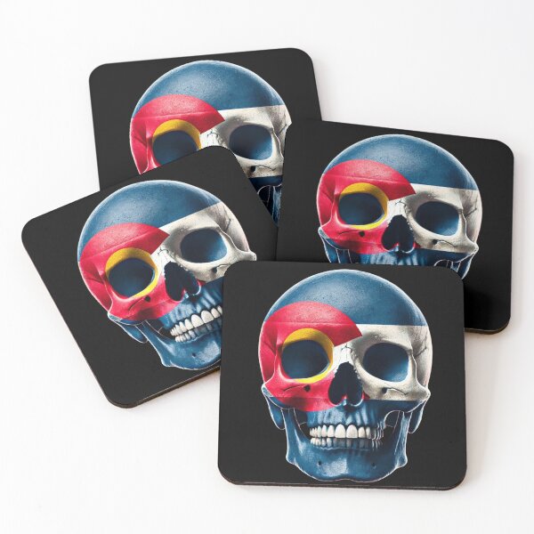 Item preview, Colorado flag skull designed and sold by WilAugusta.