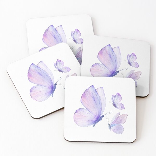 Item preview, Watercolor Blue, Pink and Purple Butterflies designed and sold by mimiscreativity.