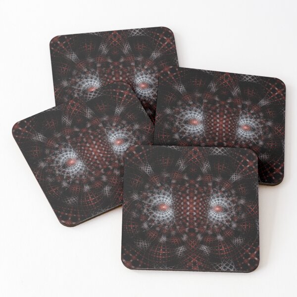Item preview, Crimson Gaze: The Fractal Sentinels of Shadowed Grids designed and sold by bloorose.