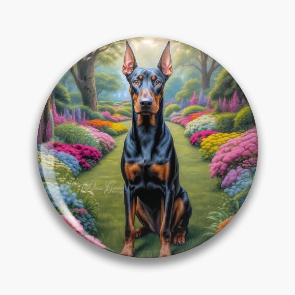 Item preview, Delta Black-Rust Doberman Dog Painting designed and sold by Heart and Soul Studio.