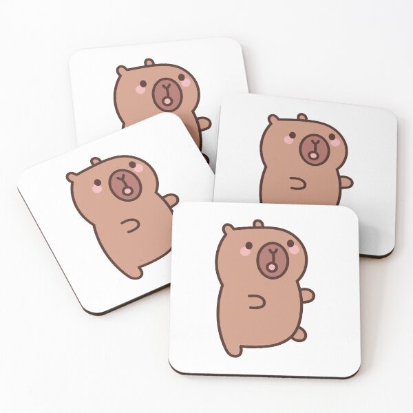 Item preview, Simple Capybara with Surprised Expression designed and sold by Polarisofficial.