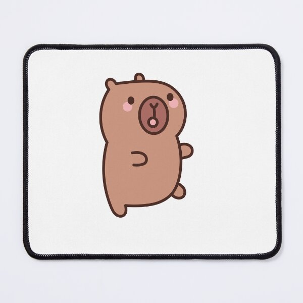 Item preview, Simple Capybara with Surprised Expression designed and sold by Polarisofficial.