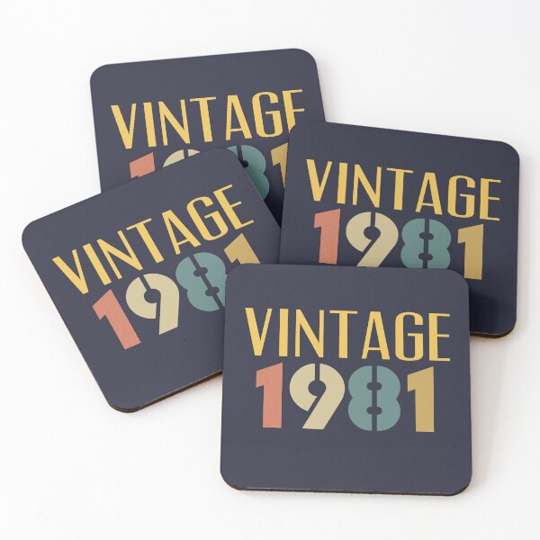 Item preview, Vintage 1981 Cool 44th Birthday Gift Funny Retro Style 44 Year Old Bday Gifts for Men Women designed and sold by BCNDesign.