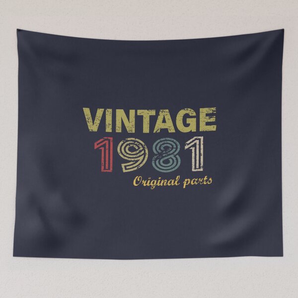 Item preview, Vintage 1981 Original Parts Cool 44th Birthday Gift Funny Retro Style 44 Year Old Bday Gifts for Men Women designed and sold by BCNDesign.