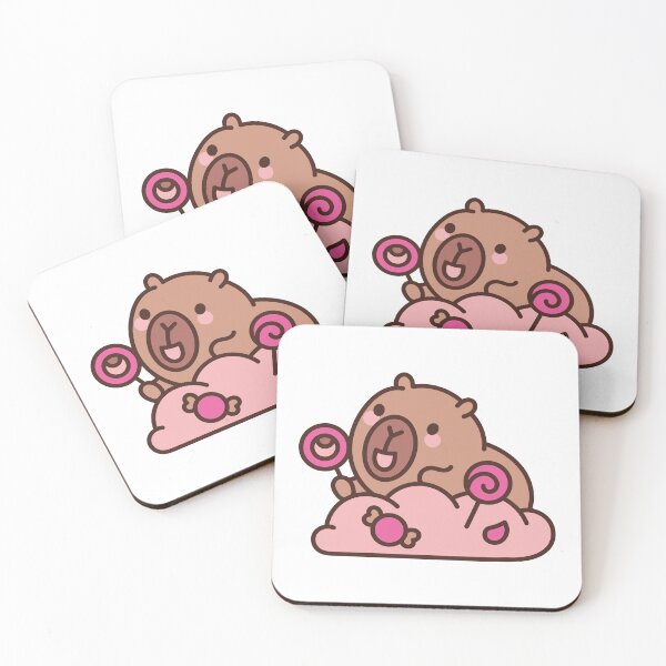 Item preview, Capybara in a Cloud of Candy with Lollipops designed and sold by Polarisofficial.