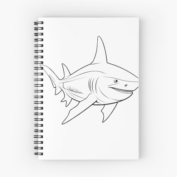 Item preview, Shark #2 Coloring Page Pattern  designed and sold by DavidColoring.