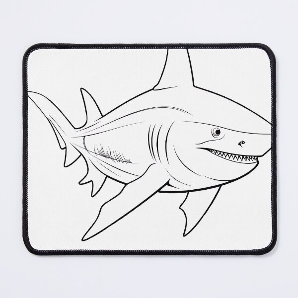 Item preview, Shark #2 Coloring Page Pattern designed and sold by DavidColoring.