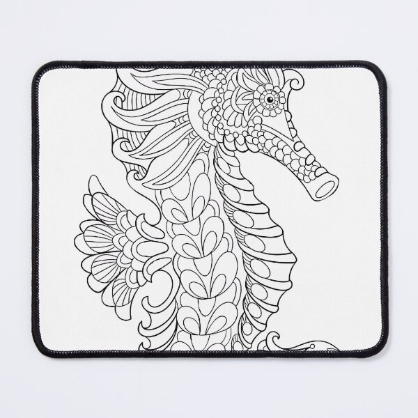 Item preview, Seahorse #4 Coloring Page Pattern designed and sold by DavidColoring.