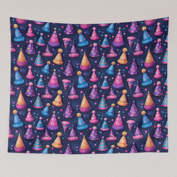 Item preview, Colorful Party Featuring Party Hats and Festive Decorations designed and sold by NTGUILTY.