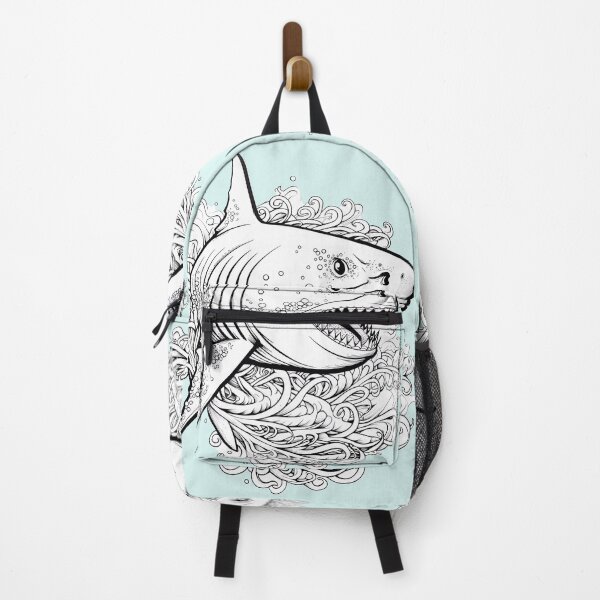 Item preview, Shark #3 Coloring Page Pattern designed and sold by DavidColoring.