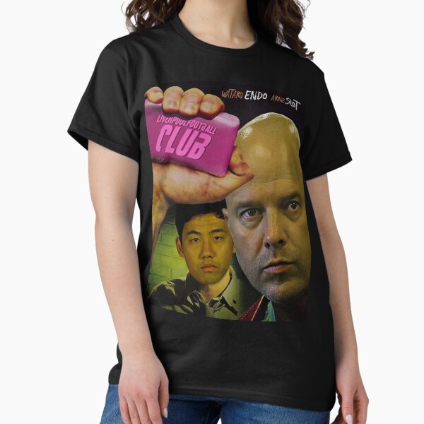 Item preview, Arne Slot & Wataru Endo Fight Club Style Liverpool T Shirt | LFC, Scouse & Anfield Fan Tee designed and sold by RobertRaniman.