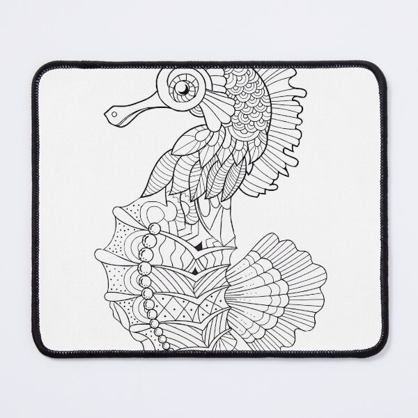 Item preview, Seahorse #8 Coloring Page Pattern designed and sold by DavidColoring.