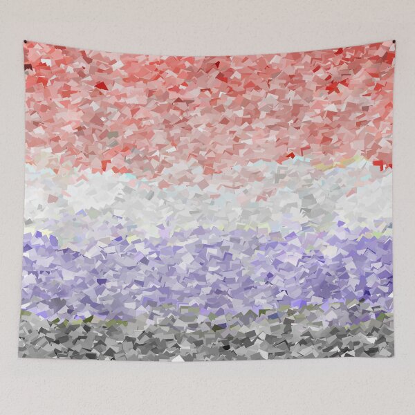 Item preview, Funky Boho Groovy Retro Abstract Digital Cupioromantic Pride Flag designed and sold by Chaos Queery.