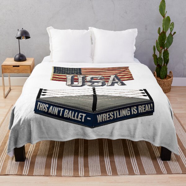 Item preview, Wrestling Is Real People Are Fake USA Wrestling designed and sold by Amanda's Factory.
