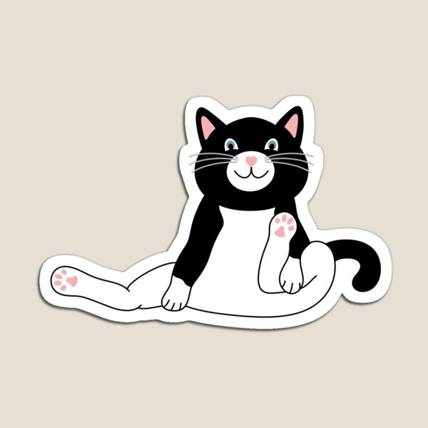 Item preview, Silly Black and White Cat designed and sold by spoonlessmarket.