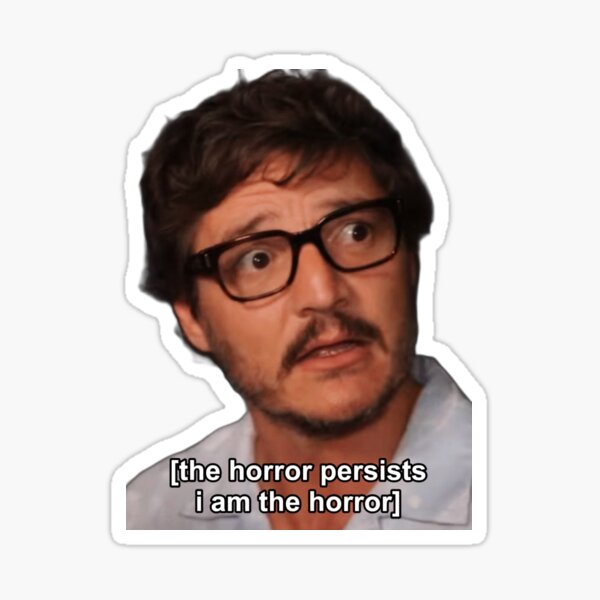 Vista previa del artículo con la obra «Yo soy el horror Pedro Pascal», diseñado y vendido por PedritoBurrito.