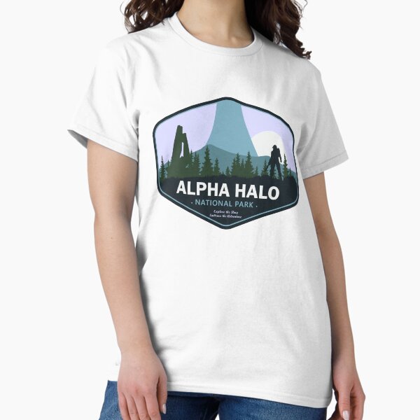 Vista previa del artículo con la obra «Parque Nacional Alpha Halo», diseñado y vendido por GalacticTravel.