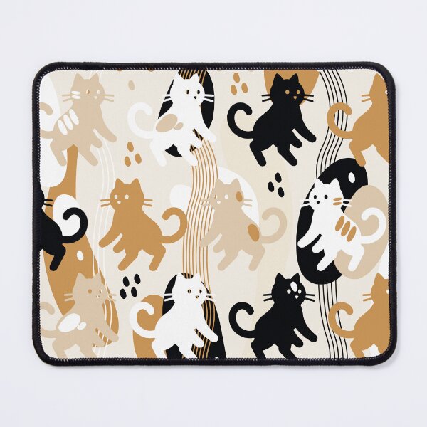 Item preview, Seamless camouflage cat pattern in black orange beige designed and sold by BellaRoxiell.