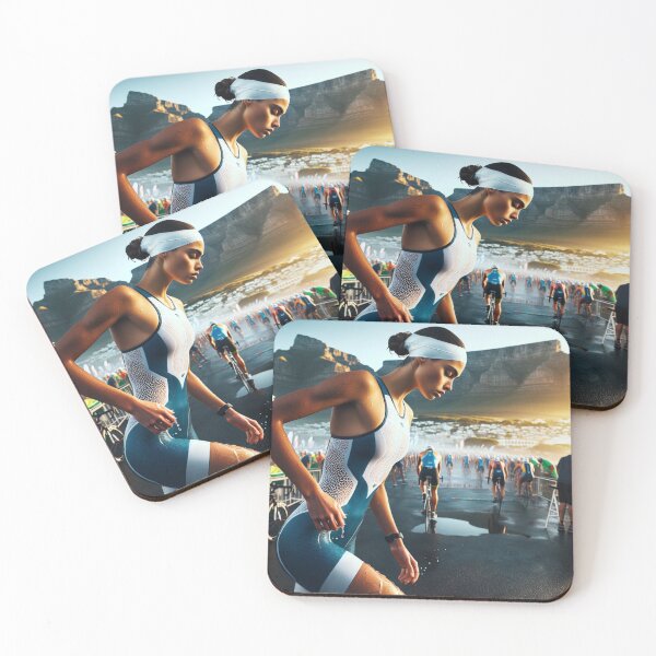 Item preview, Fearless Female Triathlete – Swim to Bike Transition in Full Focus designed and sold by Triathlongram.