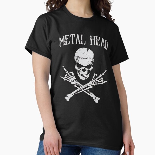 Metal Head Skull with Crossbones Graphic Design Classic T-Shirt
