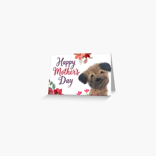 Item preview, Happy Mother's Day floral Border Terrier  designed and sold by RockingFelter.