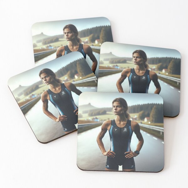 Item preview, Fearless Female Triathlete – Focused on the Finish Line designed and sold by Triathlongram.