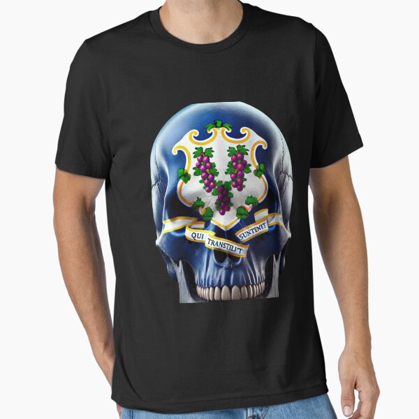 Item preview, Connecticut flag skull designed and sold by WilAugusta.