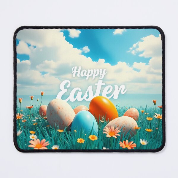 Item preview, Sunny Happy easter landscape with colorful eggs designed and sold by Valentina-ty.