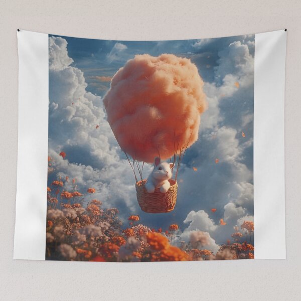 Item preview, Fluffy bunny fluffy hot air balloon designed and sold by Brendon987.