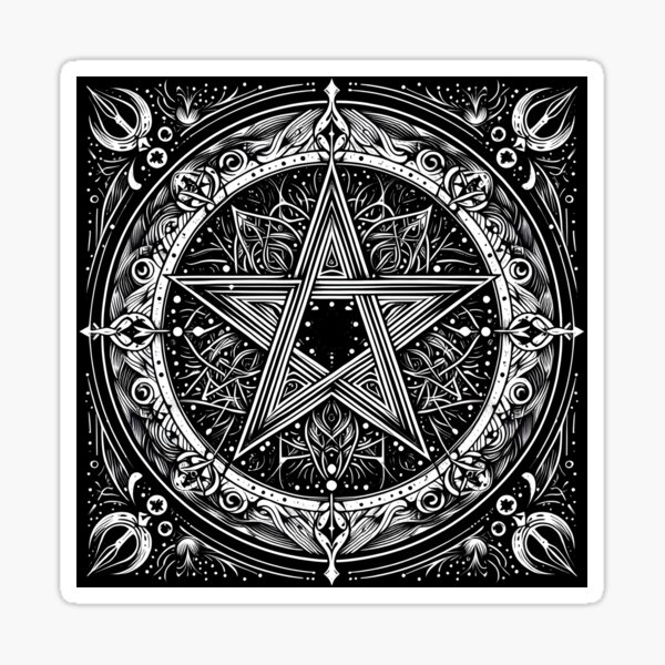 Item preview, Pentagram (Black and White) designed and sold by Magna Mater.