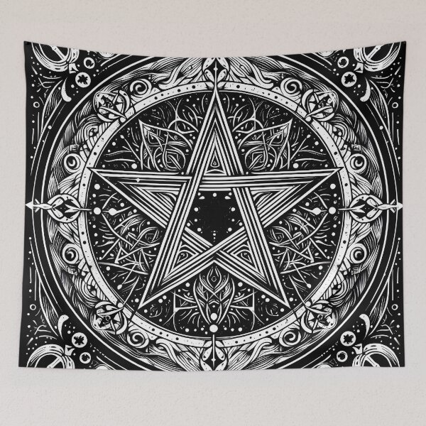 Item preview, Pentagram (Black and White) designed and sold by Magna Mater.
