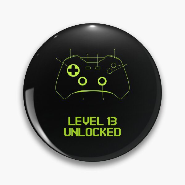 Item preview, Level 13 Unlocked – Gamer Birthday Celebration designed and sold by Grin22.