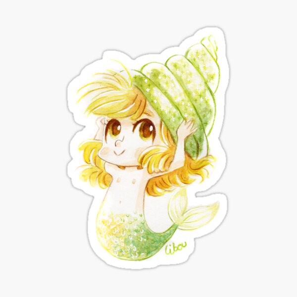Chibi sirène coquillage Sticker
