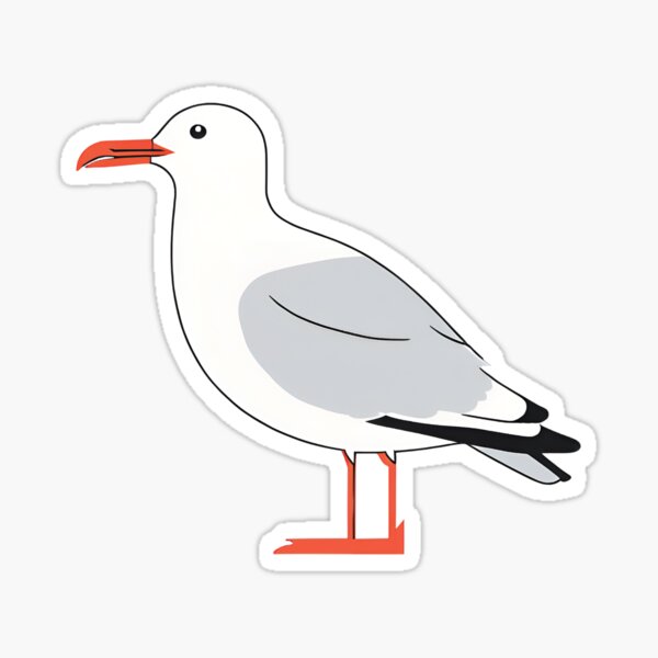 Vista previa del artículo con la obra «Gaviota elegante | Arte de aves costeras», diseñado y vendido por KiValuate.