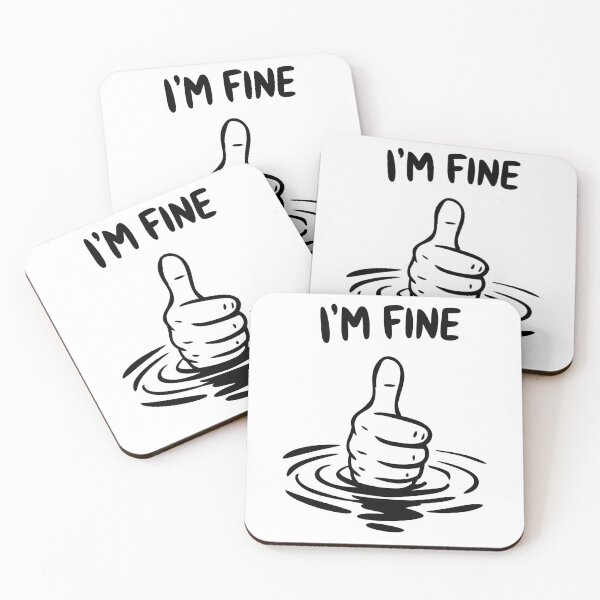 Item preview, I'm Fine Thumbs Up designed and sold by Wirtuozo.