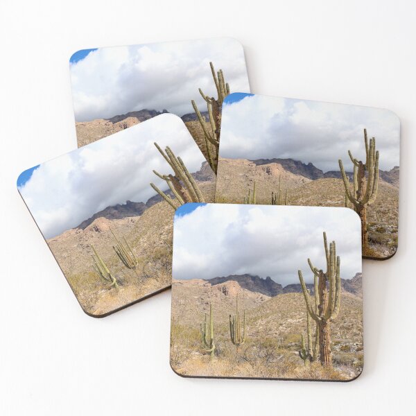 Item preview, Clouds Saguaro Cacti Catalina  Mountain Views designed and sold by simonjayphotos.