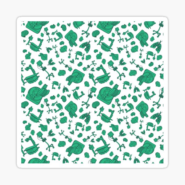 Item preview, Brain Heart Lungs and Diagnostic Machines GREEN designed and sold by LayerCakeDigDes.