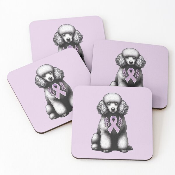 Item preview, Poodle Dog With Purple Awareness Ribbon  designed and sold by HealthCoreCommunity.