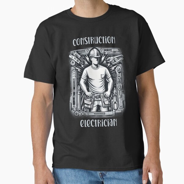 Item preview, construction electrician designed and sold by EuropeanPrints.
