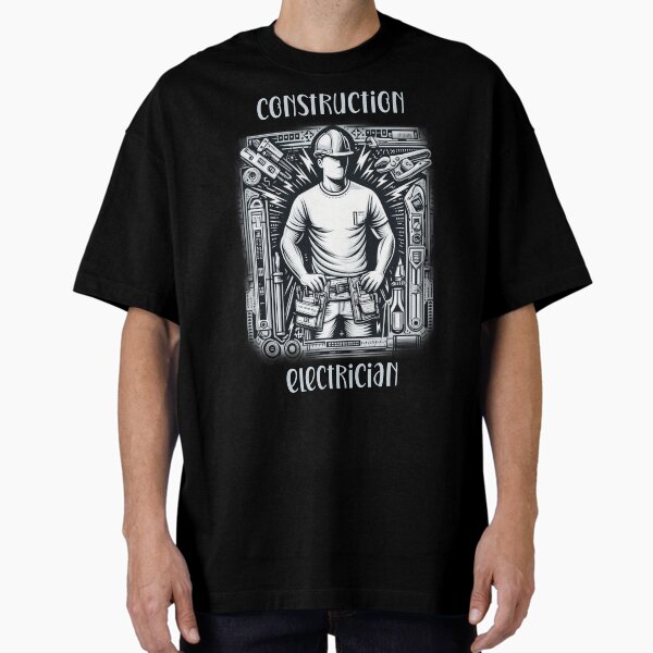 Item preview, construction electrician designed and sold by EuropeanPrints.
