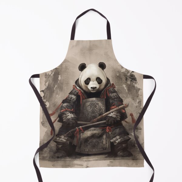 Item preview, Panda Samurai Warrior – Ancient Ink-Style Illustration designed and sold by Hakubiya.