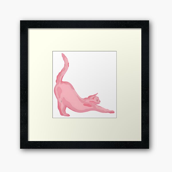Item preview, Stretching Pink Cat designed and sold by Sophscreation.