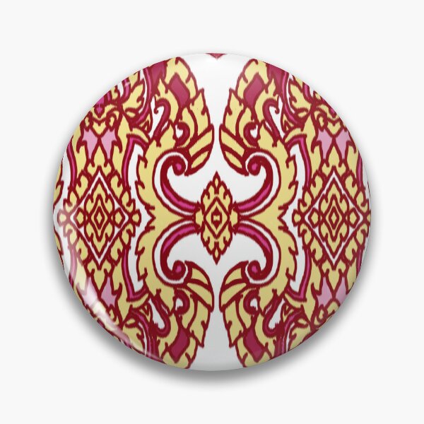Item preview, Thai Traditional Ornamental Pattern | Elegant Gold & Red Motif designed and sold by Mondee Shop.