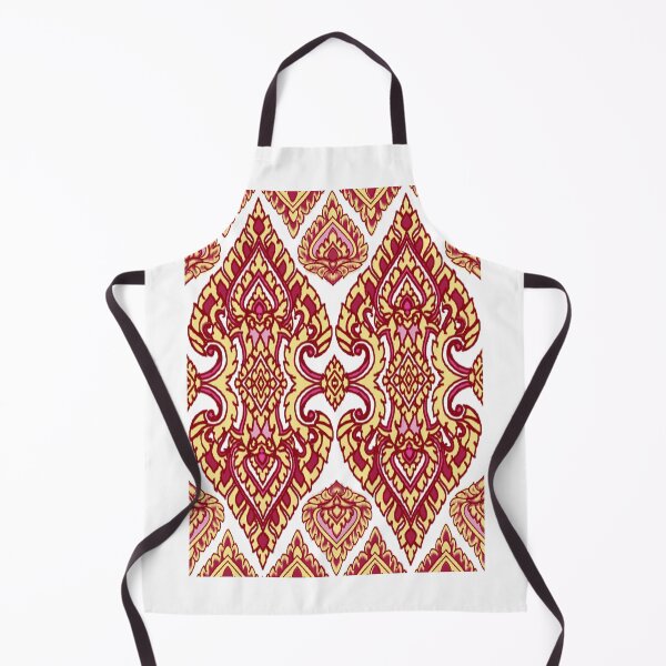 Item preview, Thai Traditional Ornamental Pattern | Elegant Gold & Red Motif designed and sold by Mondee Shop.