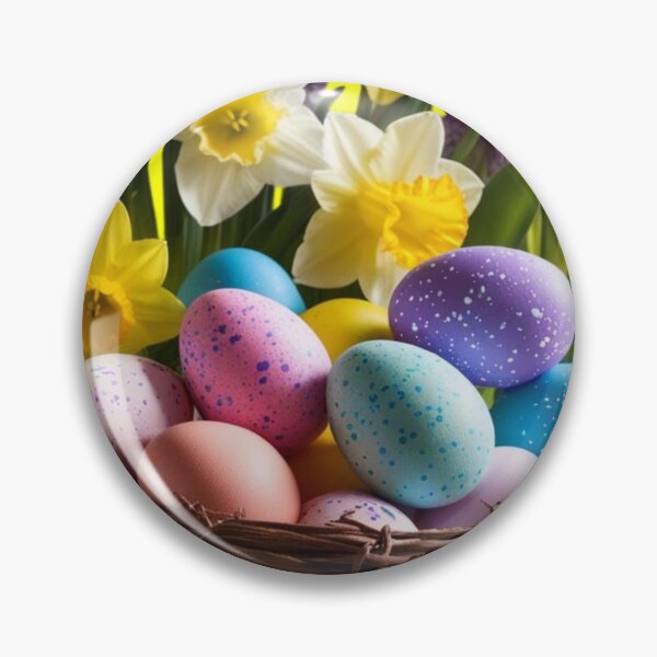 Item preview,  A basket full of colorful Easter eggs designed and sold by echotek.