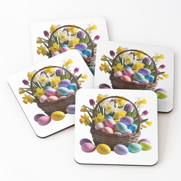 Item preview,  A basket full of colorful Easter eggs designed and sold by echotek.